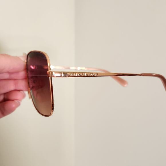 KENNETH COLE New York Sunglasses 28T, Shiny Rose Gold